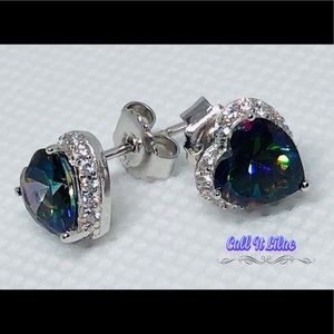Sterling Silver Rainbow Topaz Earrings